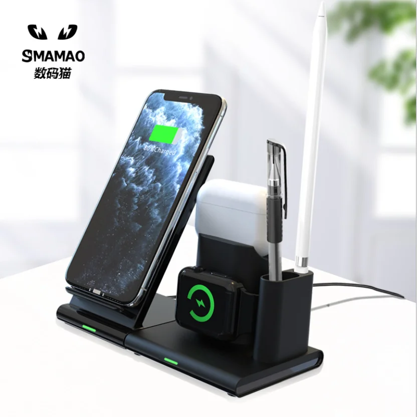 

Factory direct selling qi wireless desktop charger 4 in 1 for Samsung