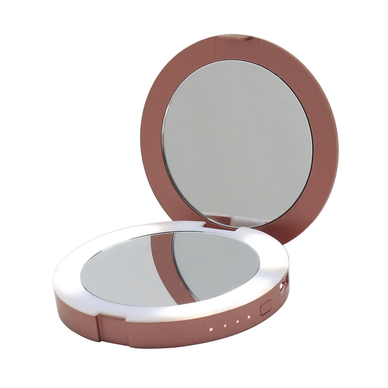 

JYD Mirror mini power bank pocket led makeup lighted mirror