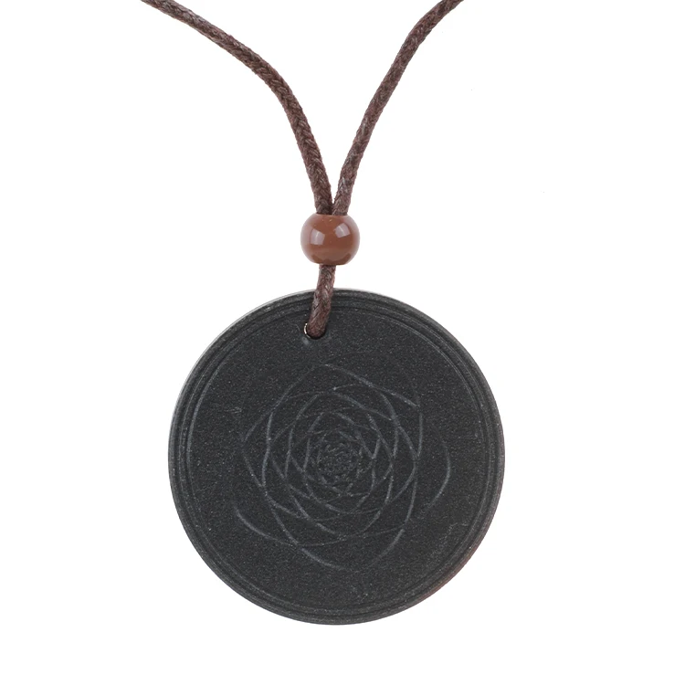 

Drop Shipping Official Rose Quantum Pendant solar energy pendant Japanese Technology 5g radiation protection, Black