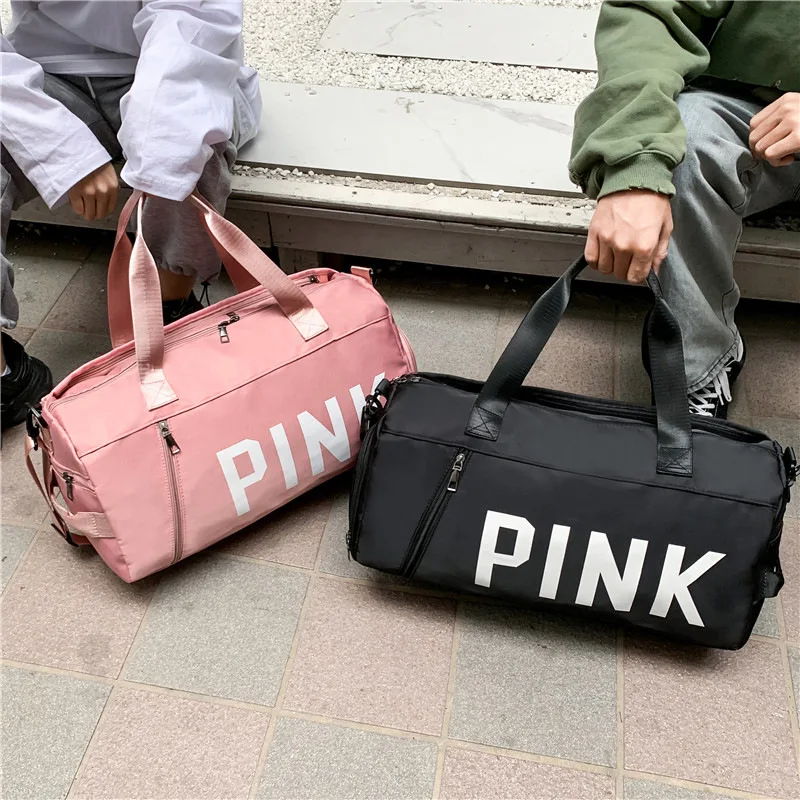 

New fashion Fitness letter travel bag dry and wet separation portable large-capacity fitness sports bag storage bag, Customized color