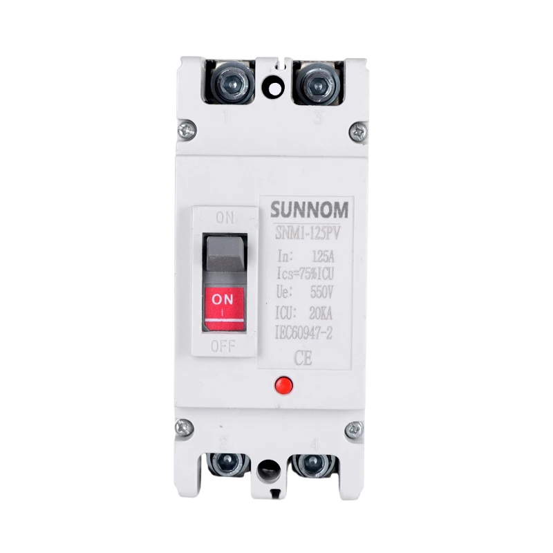 

SNM1-125PV 2 poles 2P 500V 63A 80A 100A 125A PV Power System DC MCCB Moulded Case Circuit Breaker