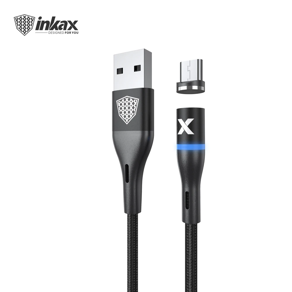 2020 New Hot sale inkax CK-97-MICRO USB Cable 1M 2.4A Strong Magnetic Charging Cable Metal Connector Braid Jacket - ANKUX.COM