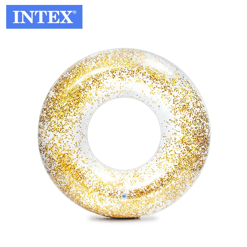 

INTEX 56274 TRANSPARENT GLITTER TUBES Inflatable Swimming tubes Pool party essentials Popular hot style, As picture