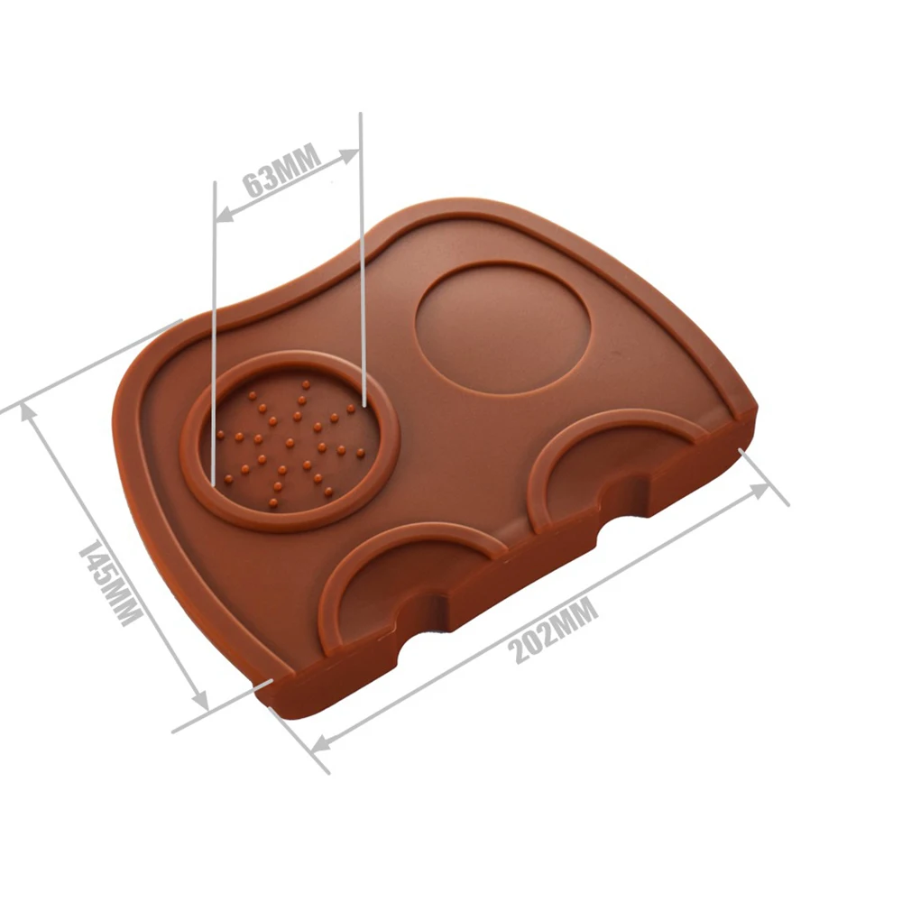 

black color silicone coffee tamper mat 60mm coffee tamping mat Amazon 2022 Anti-slip Espresso Coffee pad mat