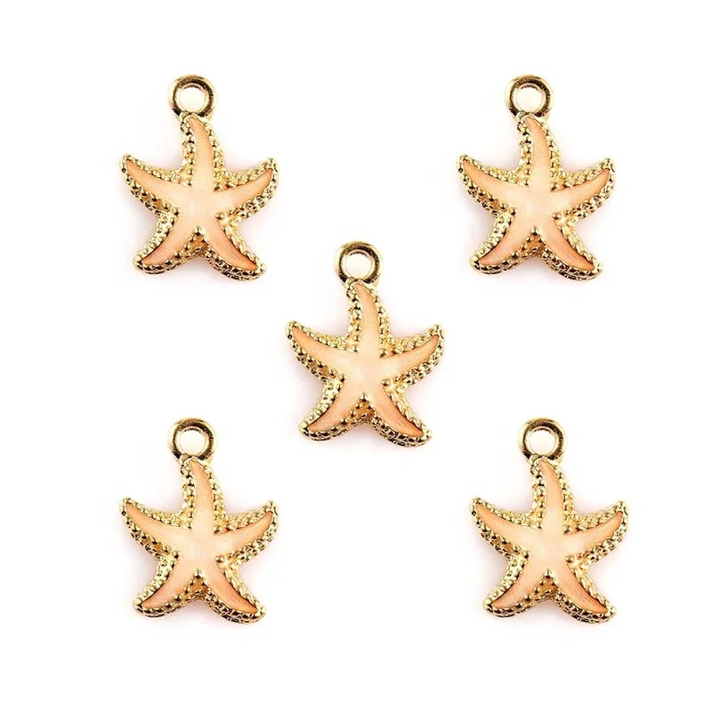 

Coloful Nautical Ocean starfish Enamel Charms DIY Bracelet Necklace Jewelry Accessory DIY Craft