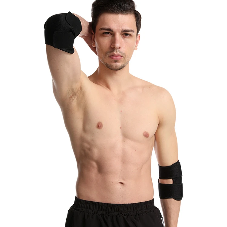 

High quality neoprene padded elbow sleeve baseball tennis elbow brace weightlifting elbow support, Black