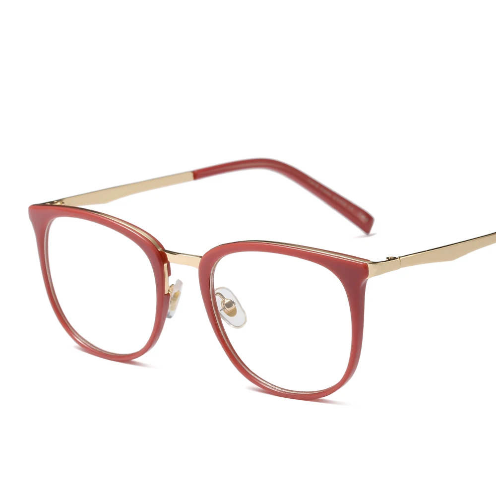 

SHINELOT 92128 Factory Supply New Product German Lady Frame Glasses PC Metal Copper Italy Design Women Optics Eyeglasses