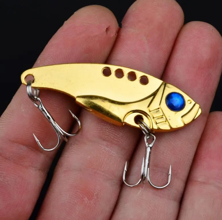 

1pc Metal Spoon bait Fishing Lure 50mm/11g 6# Hook Wire Bait Bass VIB Artificial Silver Gold Spinner lure Tackle Pesca For Sea