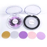 

drop on ship pink acrylic round circle eyelash packaging box and bags made by China eyelash box manufacturer