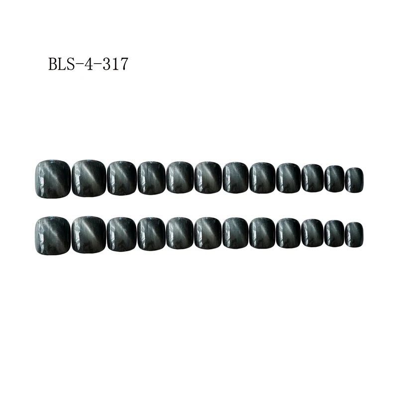

2021 manufacturers selling cat eye design finished ladies decorative false nails, Multi color