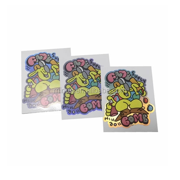 
Custom Cartoon Design Printed Self Destructive Vinyl Eggshell Stickers for Graffiti Art 
