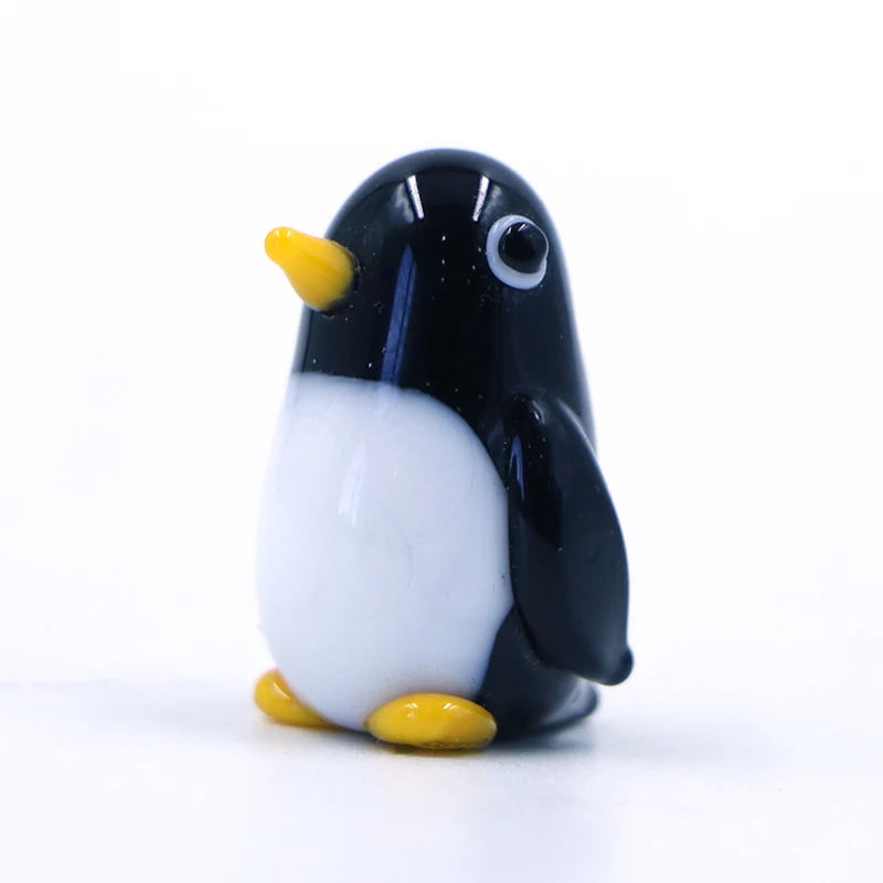 

Miniature Small Murano Lampwork Little Glass Animal Penguin Figurine