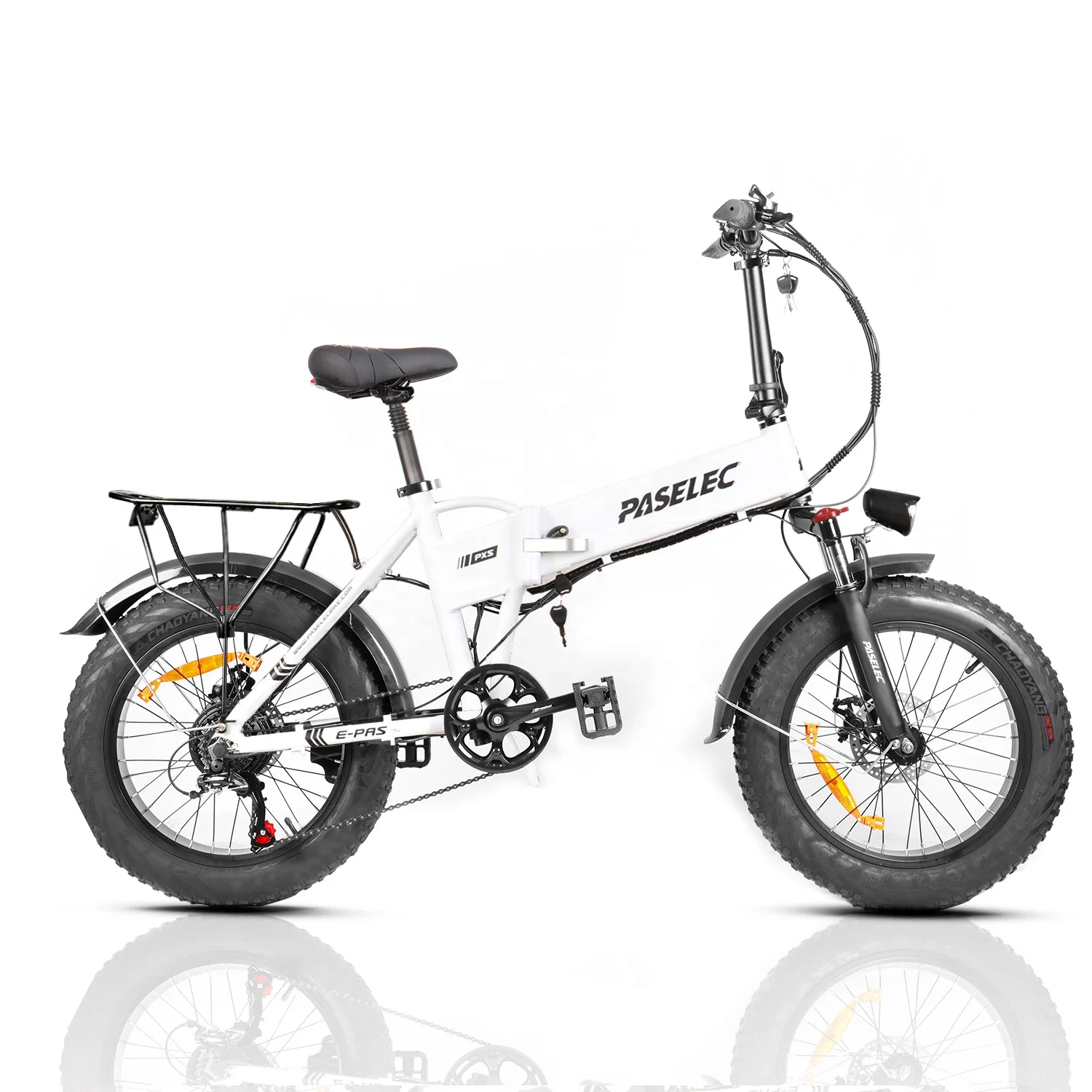 X5 Electric Bike for Adult 20 inch Fat Tire Ebikes Foldable 48V Lithium Battery Ebike 500W Snow Beach Electric Bicycle, Black/white