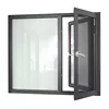 European Style Custom Made Wholesale Aluminum Doors Windows Louvered Door Casement Windows
