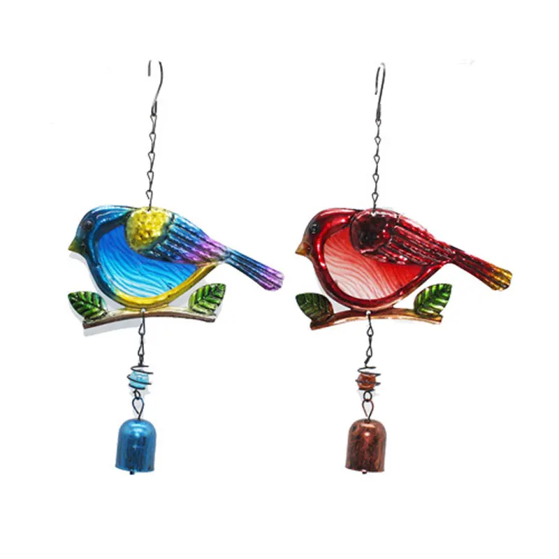 

Outdoor Cute Garden and Home animal series metal wind bells hanging Garden decoration bird design for Garden Patio