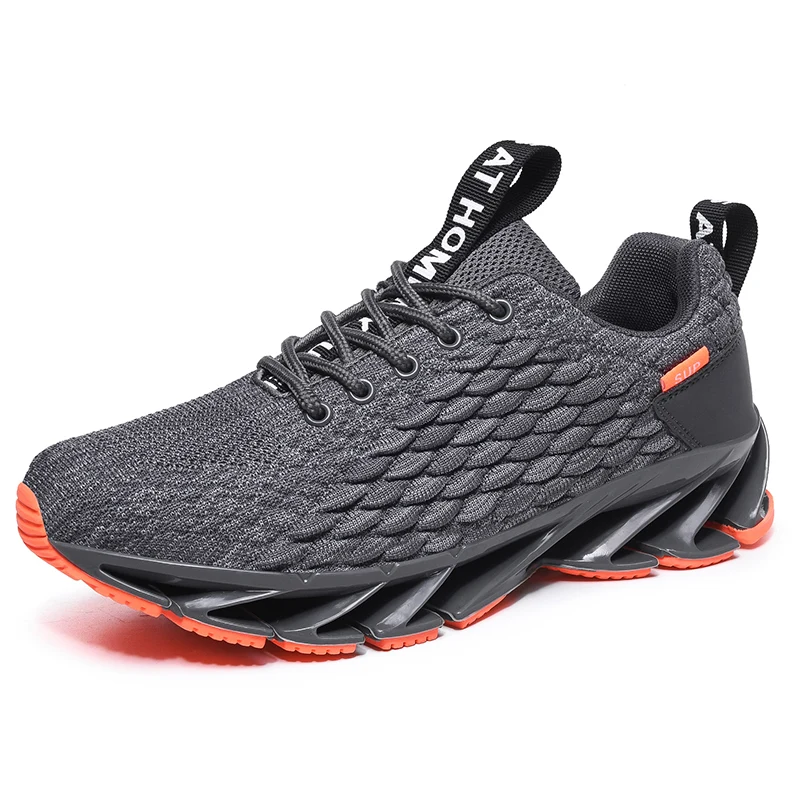 

2021 Fashion New Designs Excellent European Style Fish Scale Fly Knitted Mesh Sports Shoes For Men