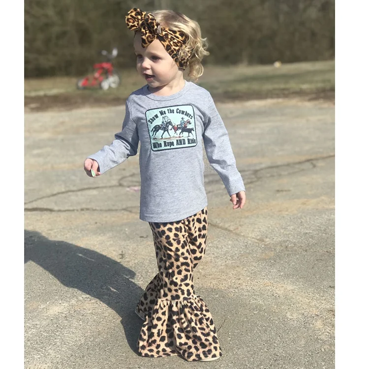 

Wholesale Leopard Print kids Bell Bottoms Toddler Ruffle Icing Pants Winter Little Girl Icing Baby Ruffle Leggings, As picture or customized colors