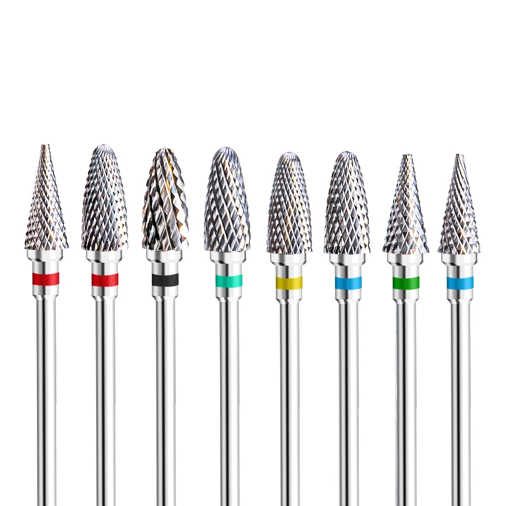 

Easy To Clean and Disinfect Tungsten Carbide Nail Drill Bits, Silver, gold, blue nano, purple, rainbow, black