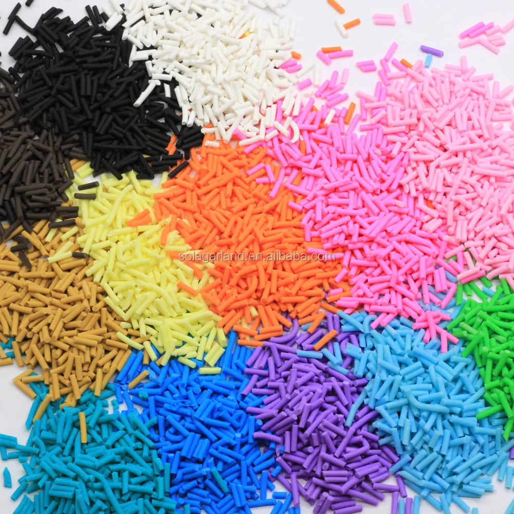 500 Grams 7mm Polymer Clay Chocolate Sprinkles Colorful Chocolate Topping Candy Flakes Cabochons