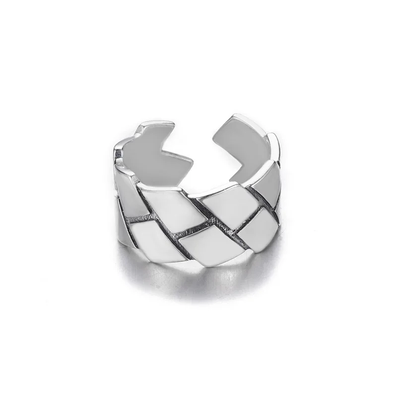 

Trendy 925 Sterling Silver Geometric Open adjustable Rings For Women Jewelry