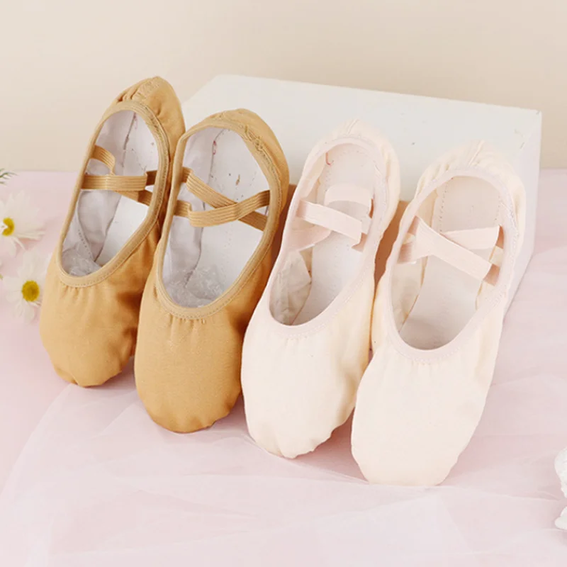 

Canvas Ballet Dance Slippers for ballerina Toddlers/Kids/Girls/Women Soft Dancing Shoes, Customized color