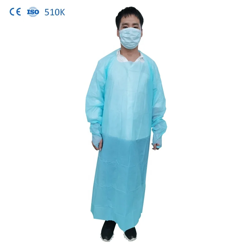 

Good Price Disposable Light Weight ASTM F1671 Surgical CPE Gown EN14126 PP PE SMS Hospital Uniforms Size XXXL XXL Class 3, Bule/white/green/orange