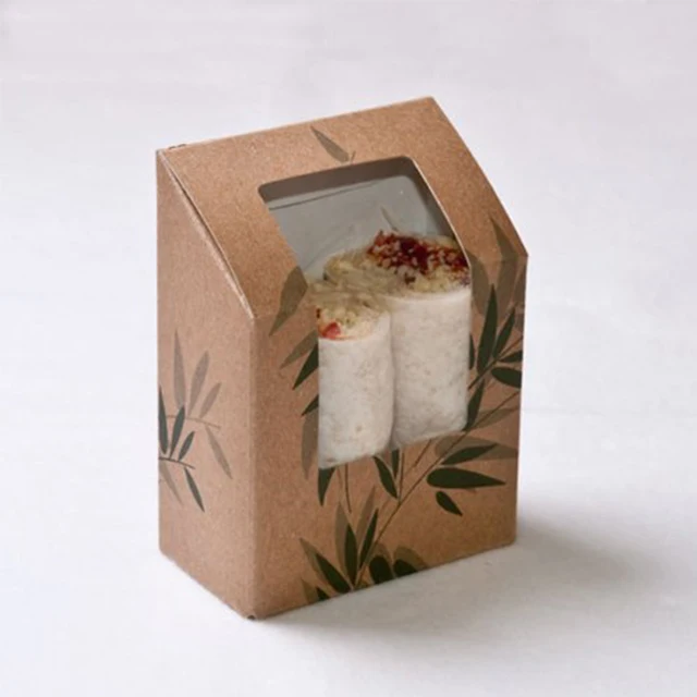 
Factory price recycled paper kraft printing bagel store box 