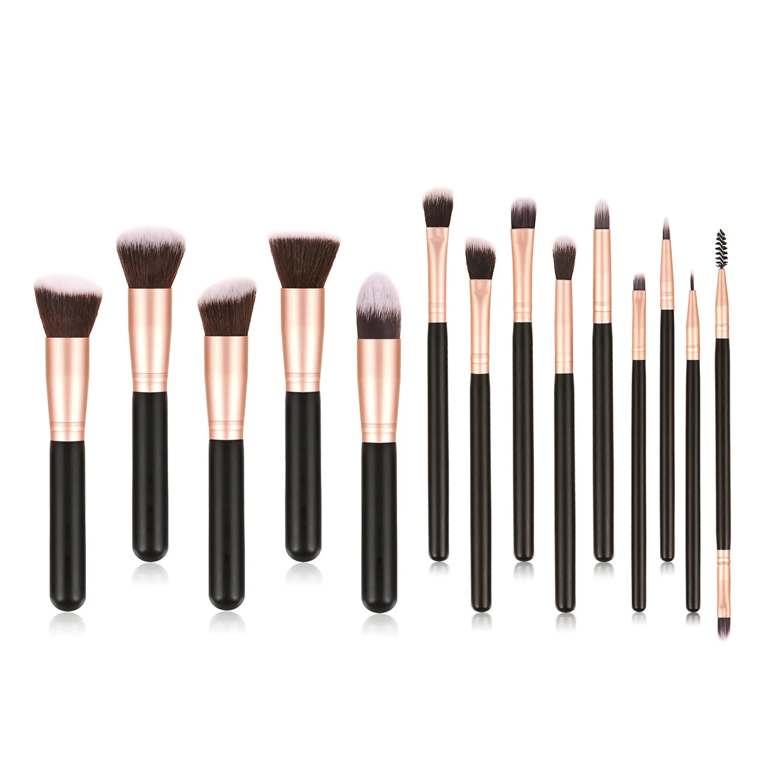 

Makeup Brushes/Crystal Black Handle Makeup Brush Set/Custom Logo Make Up Brushes 14pcs brush set, Show in picture