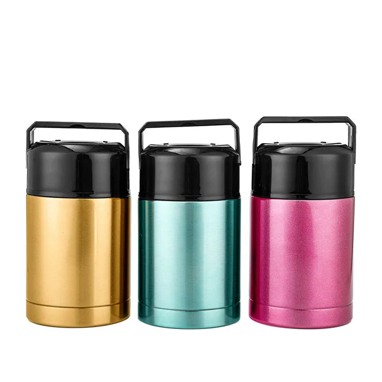 

Double Wall Stainless Steel wholesale food grade hot food thermos food jar, Black, white, green and custom color