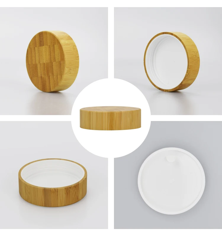 新时尚天然产品圆形 50g 塑料 pp 内化妆品竹膏霜罐