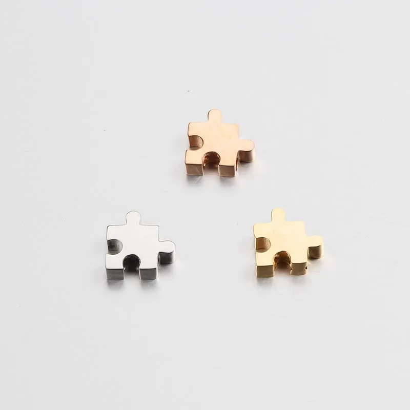 

Stainless Steel Charms Mirror Polished Puzzle Charms for Jewelry Making