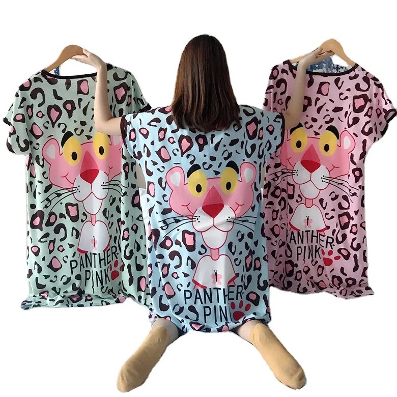 

Wholesale Women's pajama polyester Plus size dress homewear Cute Nightwear