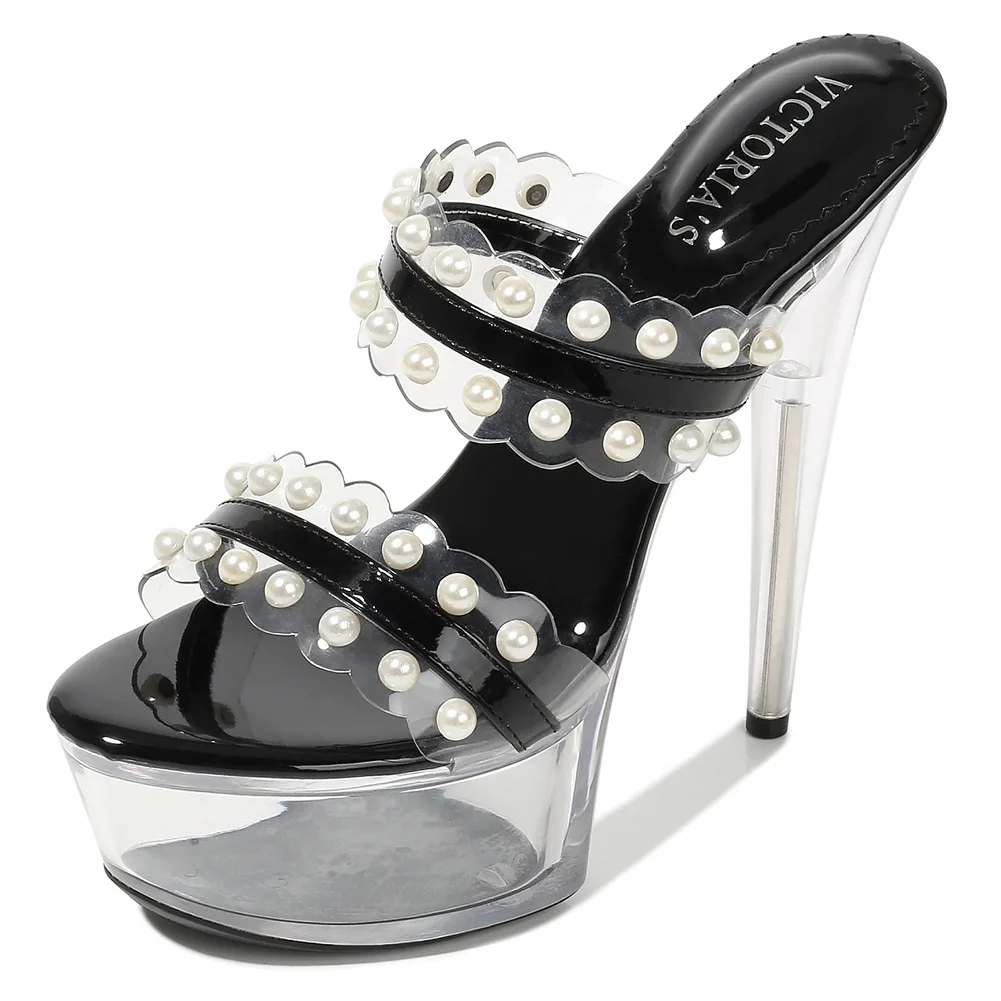 

2021 latest summer transparent high heels sexy shoes open toe sandals for women