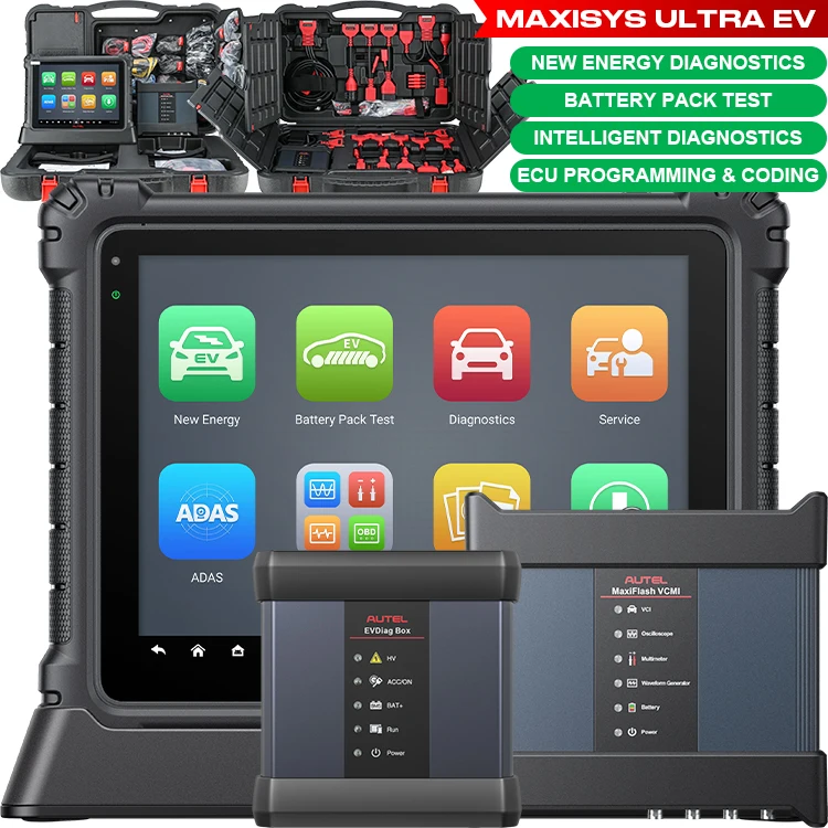 

autel maxisys ultra ev ms919ultra with evdiag upgrade kit interface elite j2435 mk908pro vicles and track diagnostic car scanner