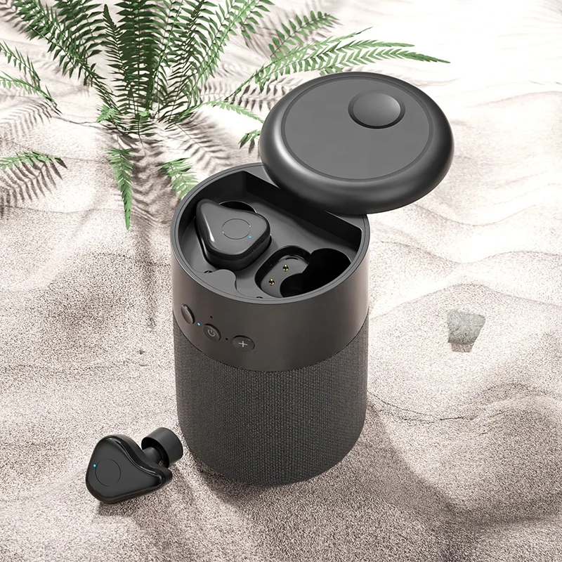 

True Wireless Earbuds and Speaker 2 in 1 Portable Surround Sound Speakers with Microphone and Charging Case 5.1 TWS for Outdoor