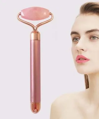 
3D Facial Roller Face Lift Firming Tool Rose Quartz Electric Jade Roller For Face 