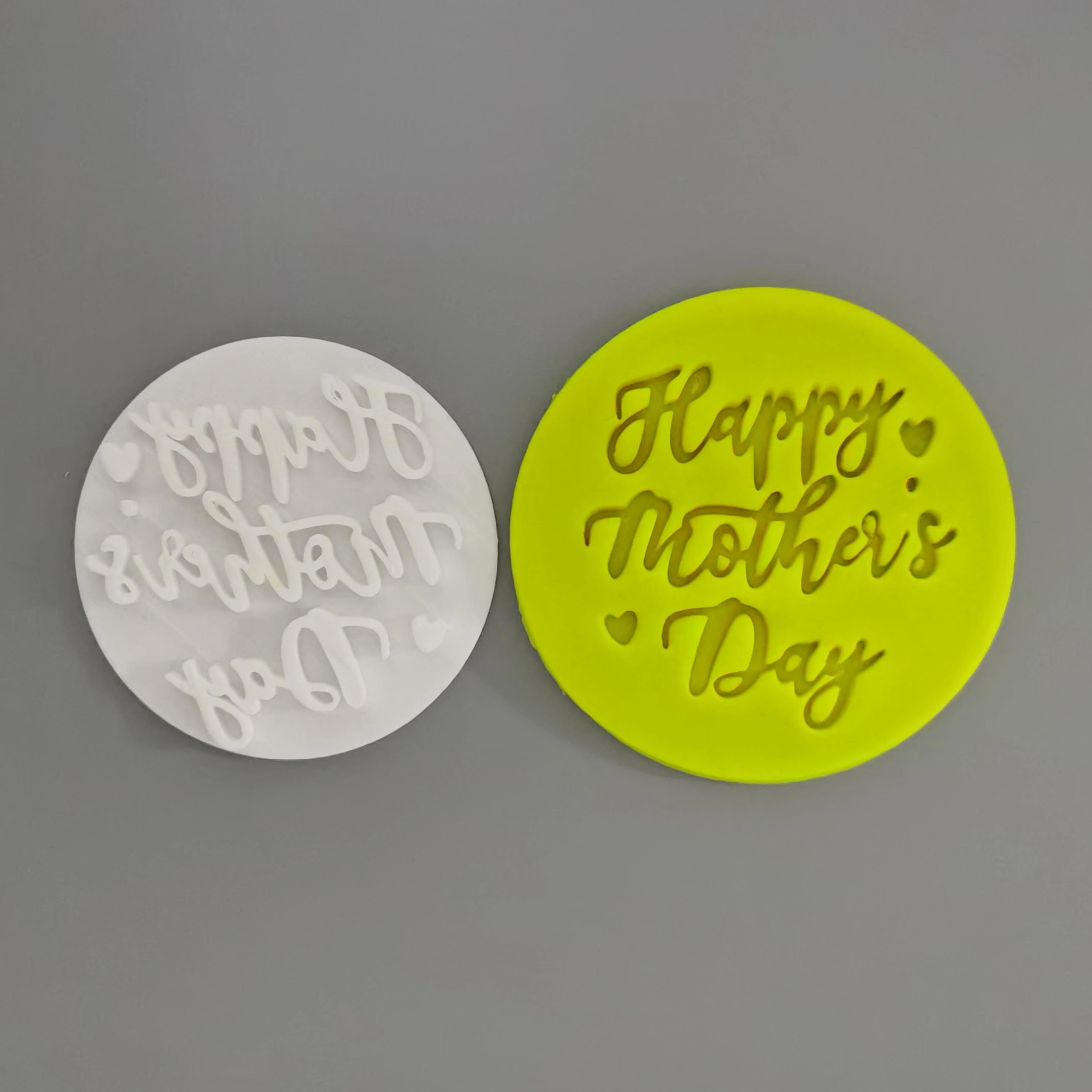 

60mm happy mother's day pla plastic embosser stamp cookie cutter cake mold cake tools
