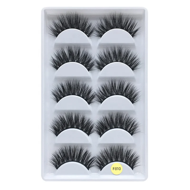 

5Pair 3D Mink False Eyelashes Wispy Cross Long Thick Soft Fake Eyelashes FREE UK