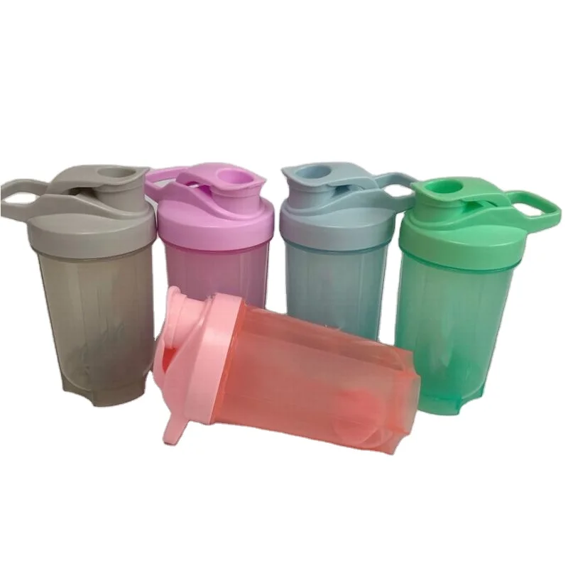 

Mikenda T013 350ml sports shake bottle portable drinking plastic water cup with lid