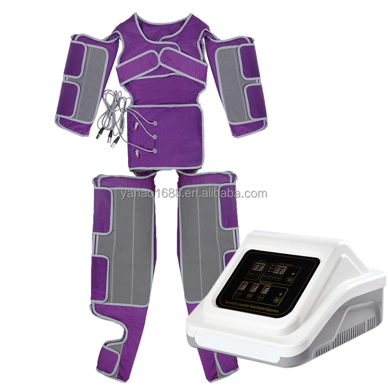 

Portable Lymph Drainage Air Pressure Therapy Body Massage Detox Far Infrared Air Pressure Device, Purple