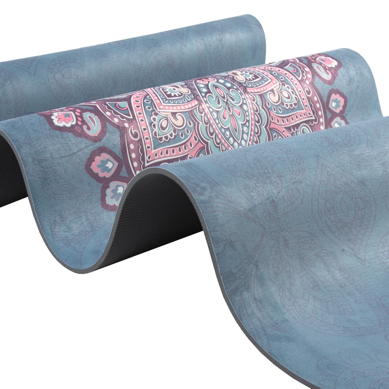 

2021 Hot Sale Big Size Custom Print Absorb Eco Friendly Suede TPE Yoga Mat