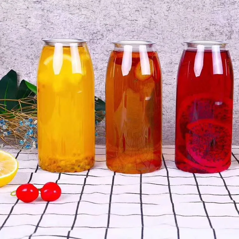 330ml 550ml 650ml Beverage Pet Can Plastic Juice Milk Tea Lemon Soft