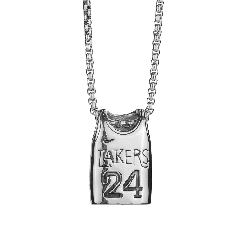 

Basketball star Kobe Bryant No.24 Jersey Stainless Steel Necklace