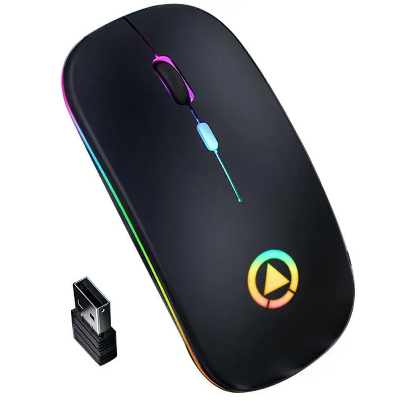 

High Quality Rechargeable Mini Ultra Thin 2.4gHz rgb Pad logetich led lights BT Wireless Gaming Mouse