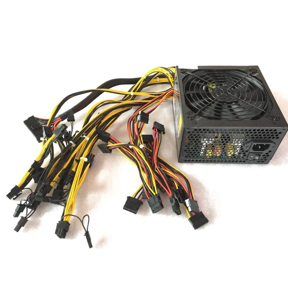 

2000W Graphic Cards Power Supply 2000W ATX 12V ETH Coin Mining Miner Power Supply, Silver