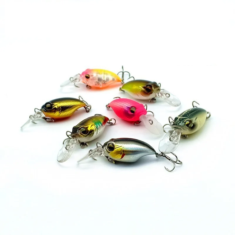 

New Fishing Vibration Lure 38mm 6g Floating Fishing Crankbait Mini Freshwater Bass Fishing Pesca Hard Bait