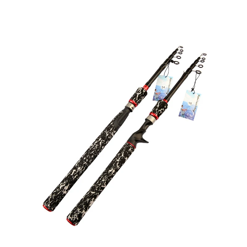 

Portable Fishing Rod Camouflage 1.8m 2.1 2.4 2.7 m Bait Casting Travel Fishing rod Telescoping fishing rod pole