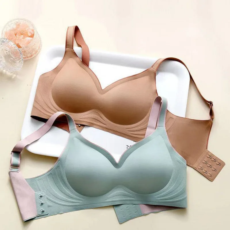 

pure skin without traces sexy gradient latex jelly strip underwear women's bra gathered beauty vest bra