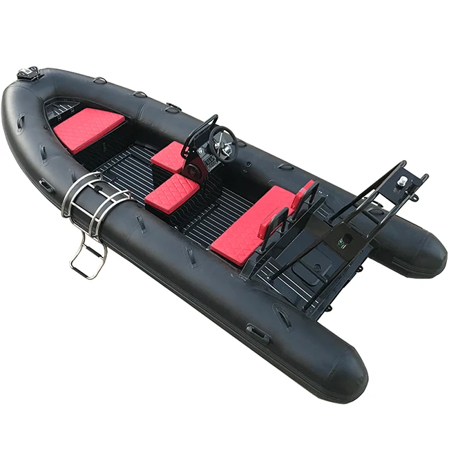 

Aluminum RIB 480 Deep V Hypalon RIB Inflatable Rigid Boat with Outboard Engine, Optional