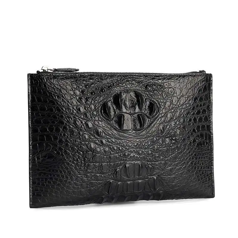 

2022 New Design High Capacity Luxury Handbag Handmade Card Holder Top Quality Genuine Crocodile Leather Wallet for Men